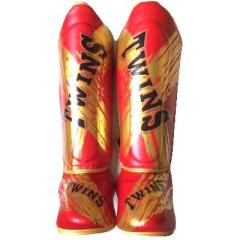 新品 正規 TWINS 本格 レッグガード 青金 レガース サイズ選択/M/L